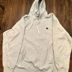 Champion Light Gray Men's Heavyweight Hoodie